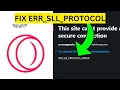 How To Fix Opera GX ERR SSL Protocol Error EASY