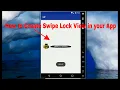 How to Create Swipe Lock View in your App