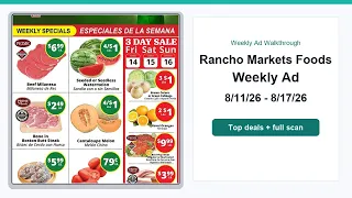 Rancho Markets Foods Weekly Ad 26 - 26 Top Deals