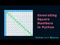 Quick Python Tutorial List of Squares