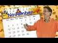November Calendar Song for Kids Jack Hartmann