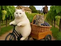 Download Lagu Mama Cat Harvests Sweet Grapes and Bakes a Fluffy Sponge Cake With Her Kitten 🐾🍇🎂