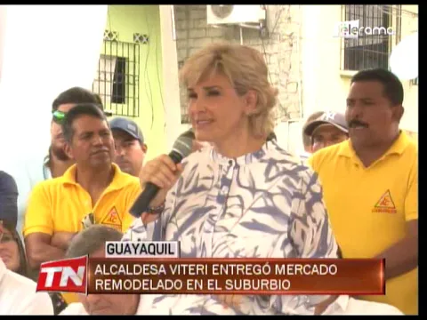 Alcaldesa Viteri entregó mercado remodelado en el suburbio