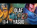 OLAF vs YASUO TOP | 12 solo kills, 1.6M mastery, 700+ games, Legendary | KR Master | 13.4 Mp3 Song Download