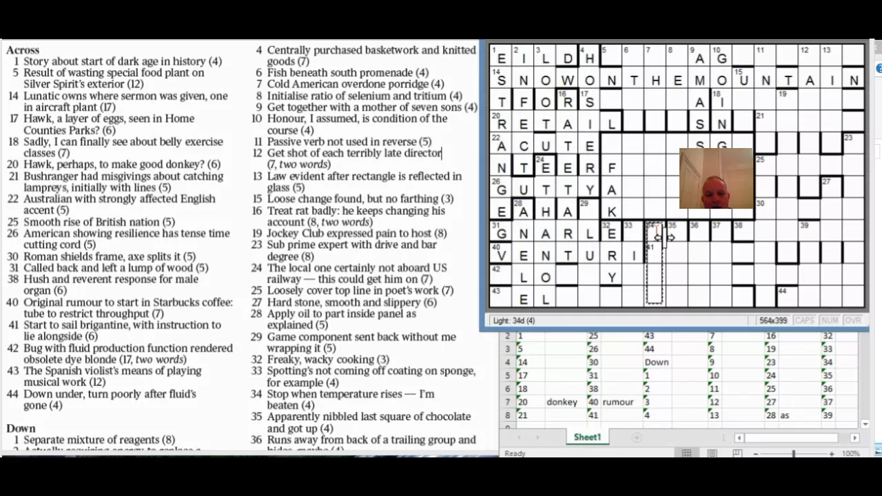 Solving the Listener no 4,482 (by Zero)
