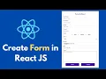 Create a Complete Form using React JS React Forms