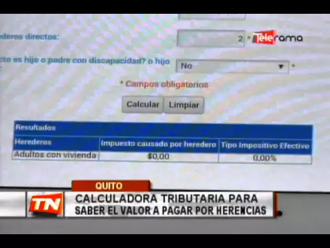 Calculadora tributaria para saber el valor a pagar por herencias