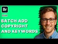 How to Batch Add Copyright and Keywords in Adobe Bridge 2026 Full Guide