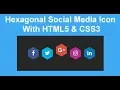 How to create hexagonal social media icon with html css