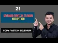 How To Perform Copy Paste In Selenium Python Keyboard Events In Selenium Webdriver With Python
