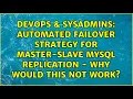 Automated failover strategy for master-slave Mysql replication - why would this not work