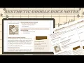 HOW TO MAKE AESTHETIC NOTES ON GOOGLE DOCS google docs note template brown