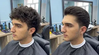 Curly Hair Transformation ✂️ Before & After | Haircut From a Barber’s Perspective