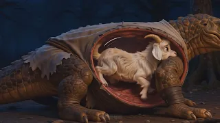Furries run away from Komodo dragon s wildlife zone vore animation