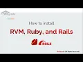 Installing of RVM Ruby and Rails