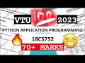 18CS752 - Python Application Program Best Sup Imp PDF 2023 Externals 7SEM