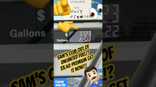 Premium Gas 3 42 SAM S CLUB Is Out Of Regular