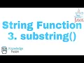 String Function - substring Method JAVA Programming ICSE