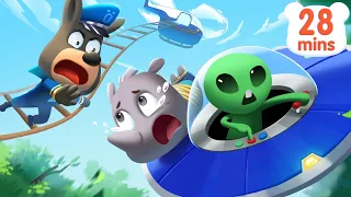 Baby was Taken by an Alien More Police Cartoons Sheriff Labrador Kids Cartoon BabyBus