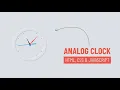 Working Analog Clock using HTML CSS Javascript - Neumorphsim UI Design