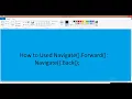 How to navigation forward and Back in selenium webdriver