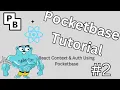 Pocketbase Tutorial Part - Auth using React Context