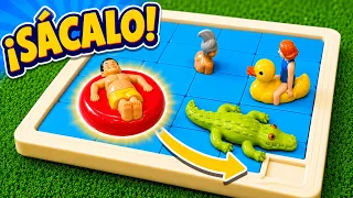 Ayuda al chico del flotador rojo a salir de la piscina 🛟🐊 | 4 retos de lógica | LaLaBla