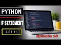 If Function in python Sinhala python Tutorials Episode 16 SL Android