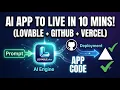 From AI to Production Connect Lovable GitHub Vercel in 10 Minutes