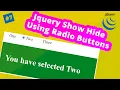 Jquery Show Hide Using Radio Buttons show and hide divs based on radio button click