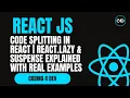 Code Splitting in React React lazy Suspense Explained with Real Examples