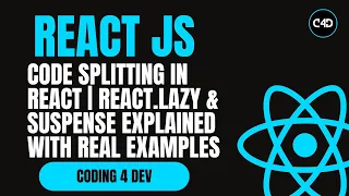 Code Splitting in React React lazy Suspense Explained with Real Examples