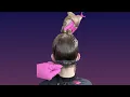 ASMR Ballroom Hairstyle High Ponytail Mermaid Curls Tutorial Long Hair Relaxing