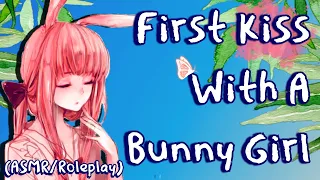  first kiss with bunny girl best friend asmr roleplay gender neutral confession sweet 