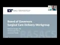 Board of Governors Surgical Care Delivery Workgroup - RAS Liaison Feature ACS