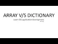 14 Array vs Dictionary