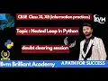 Nested loop Python Programs to Print Pattern Python Tutorial for class 11 12 C S I P