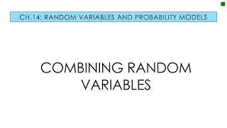 Applied Stats 14 5 Combining Random Variables