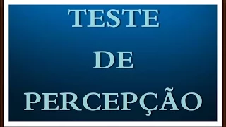 Teste sua percepção