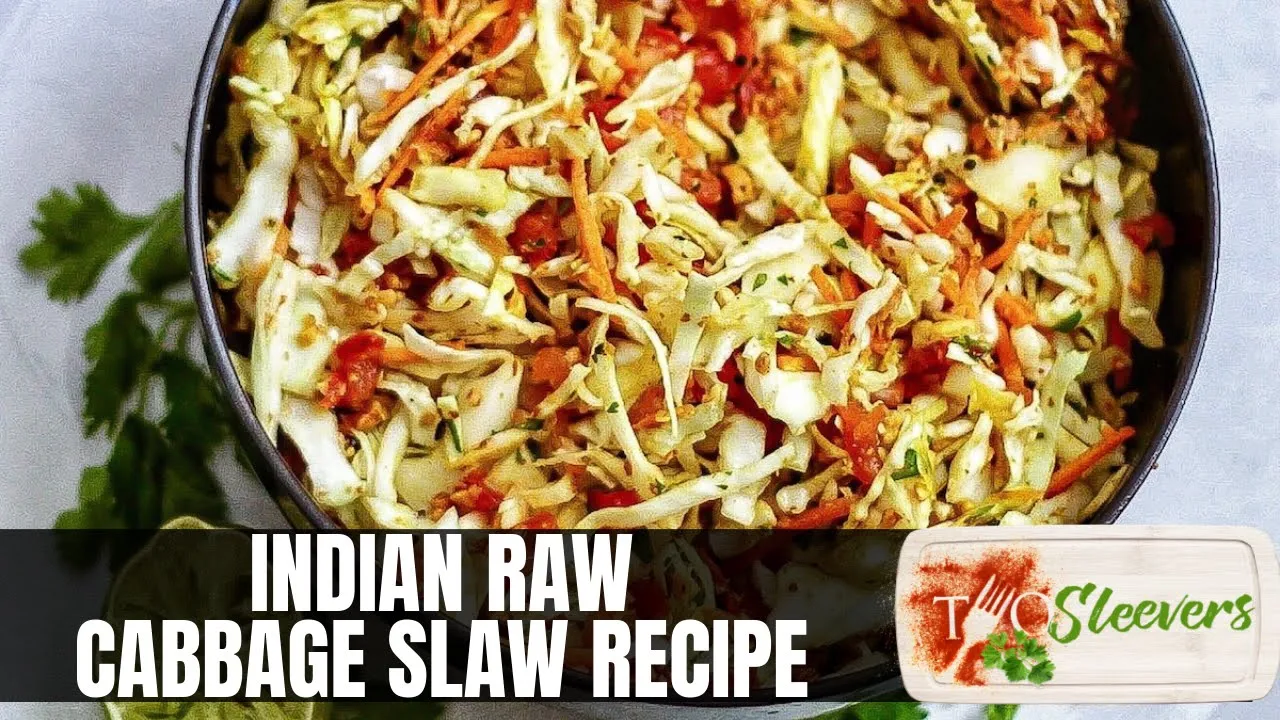 Indian Raw Cabbage Slaw Recipe   Indian Cabbage Salad Recipe