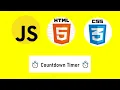 How To Create A Countdown Timer using JavaScript HTML And CSS