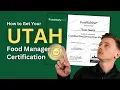 Utah Food Manager Certification How to Get Certified