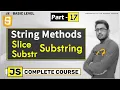 How to use substring substr and slice methods in Javascript for Beginners in Hindi