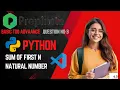 Sum of First N Natural numbers python Visual Studio Code basic coding practices