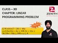 Minimize Z 20x 40y such that 36x 6y 108 3x 12y 36 20x 10y 100 x y 0