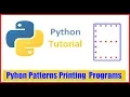 Python Pattern Printing Programs To print alphabet Symbol E by Durga Sir