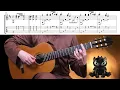 Download Lagu Test Drive - How To Train Your Dragon (Classical Guitar Tabs Cover Fingerstyle Music by John Powell)