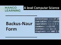 Introduction to Backus-Naur Form