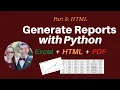 How to generate Reports with Python automatically - 3 HTML with template HTML to PDF