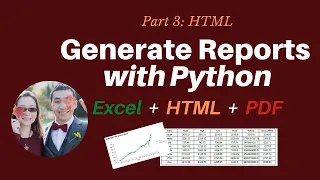 How to generate Reports with Python automatically - 3 HTML with template HTML to PDF